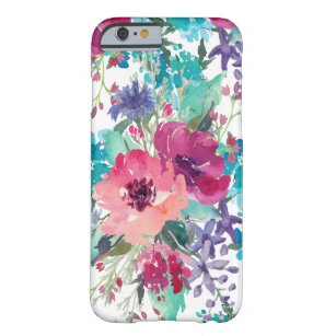 Capa Barely There Para iPhone 6 Padrão Floral Colorido de Aquarela