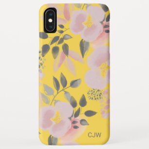 Capa Para iPhone Da Case-Mate Padrão Floral Cor-de-Rosa Amarelo na moda com Mono