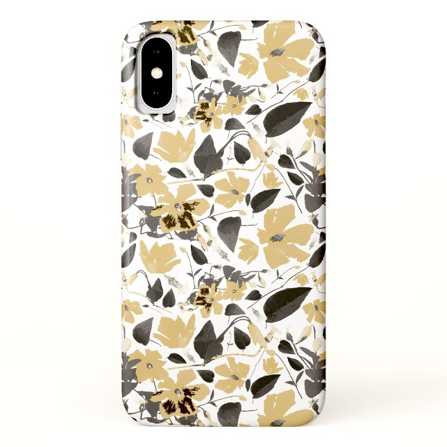 Capa Para iPhone, Case-Mate Padrão Floral de Aquarela Clematis Vine (Flowering Clematis Vine Floral Watercolor Pattern Case-Mate iPhone Case from Studio Posies.)