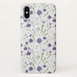 Capa Para iPhone Da Case-Mate Padrão Floral de Cor de Água Púrpura Elegante