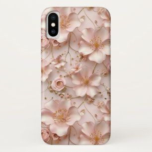 Capa Para iPhone Da Case-Mate Padrão Floral Rosa Suave Elegante do eterno