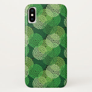 Capa Para iPhone X Padrão floral verde