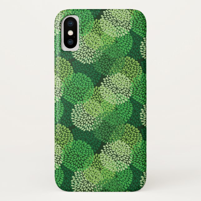 Capa Para iPhone, Case-Mate Padrão floral verde (Verso)