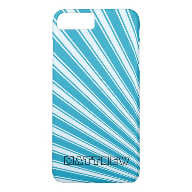 Capa Para iPhone, Case-Mate Padrão Funk de Faixa Azul do Pacífico (Verso)