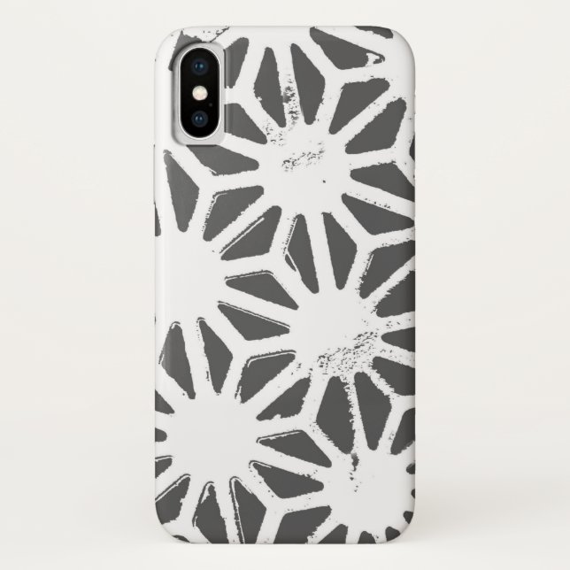 Capa Para iPhone, Case-Mate Padrão geométrico das cinzas de carvão (Verso)