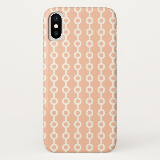 Capa Para iPhone, Case-Mate Padrão geométrico em pêssego (Verso)