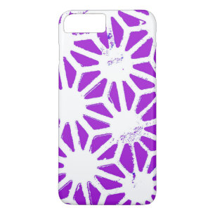 Capa iPhone 8 Plus/7 Plus Padrão geométrico roxo real