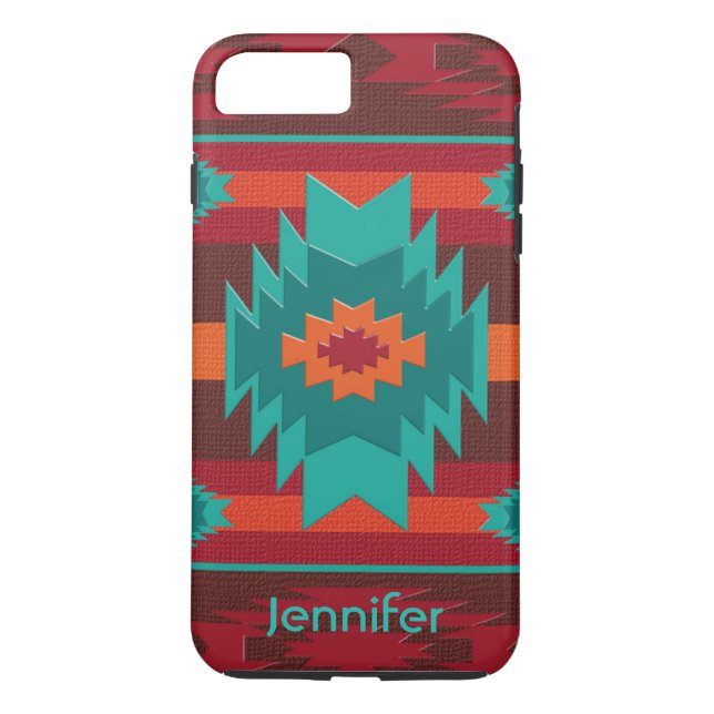 Capa Para iPhone, Case-Mate Padrão geométrico sudoeste. (Verso)