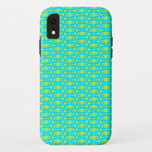 Capa Para iPhone Da Case-Mate Padrão Geométrico Turquesa e Verde Lima