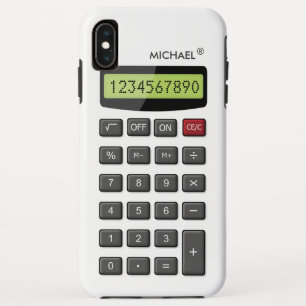 Capa Para iPhone XS Max Padrão legal da Calculadora de Diversão com Texto