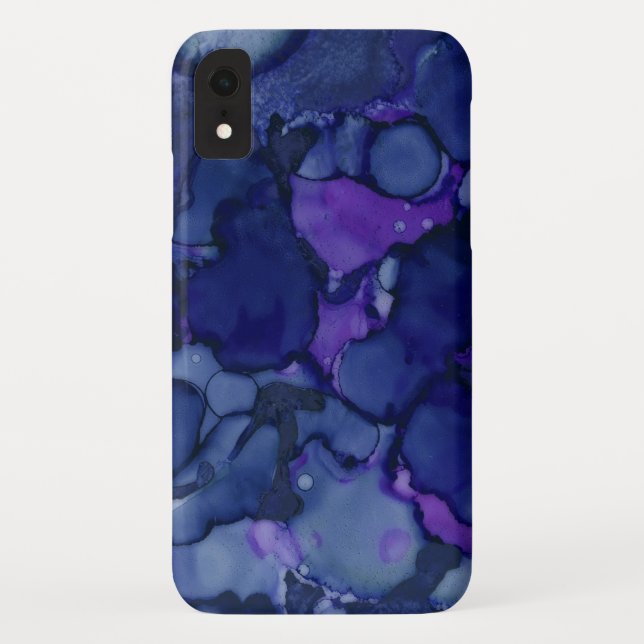 Capa Para iPhone, Case-Mate Padrão legal de abertura de tinta azul e de cor d' (Verso)