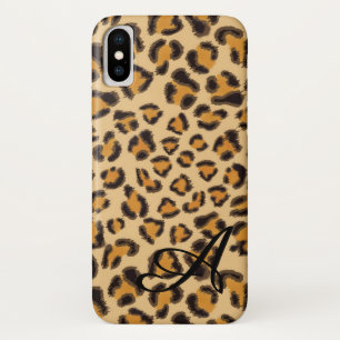 Capa Para iPhone X Padrão-leopardo - monograma