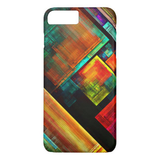 Capa iPhone 8 Plus/7 Plus Padrão Moderno de Abstrato de Arte Quadrados Color