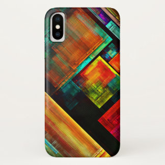 Capa Para iPhone Da Case-Mate Padrão Moderno de Abstrato de Arte Quadrados Color