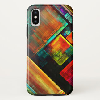 Capa Para iPhone Da Case-Mate Padrão Moderno de Abstrato de Arte Quadrados Color