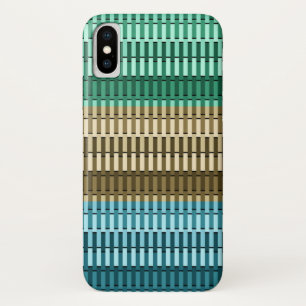Capa Para iPhone X Padrão Na moda Verde Amarelo moderno de Abstrato