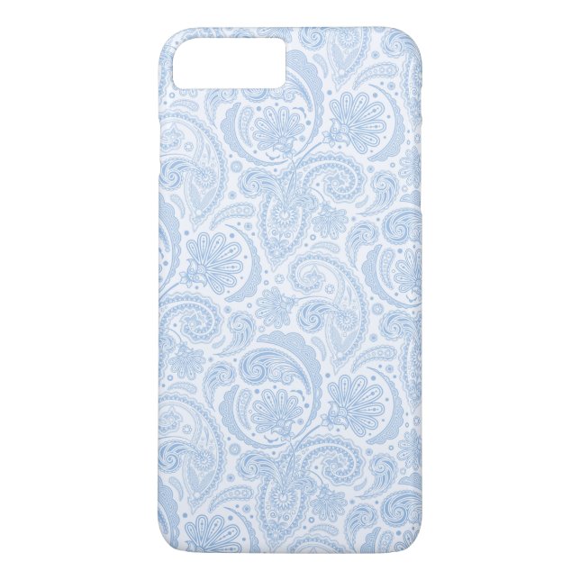 Capa Para iPhone, Case-Mate Padrão paisley azul branco fofo (Verso)
