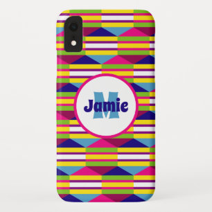Capa Para iPhone Da Case-Mate Padrão Personalizado de Stripes Funciosas, Triângu