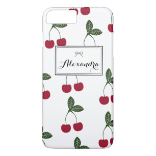 Capa iPhone 8 Plus/7 Plus Padrão Red Cherries iPhone 7 Plus Personalizado