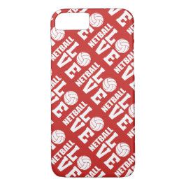 Capa Para iPhone Da Case-Mate Padrão Red Netball Love