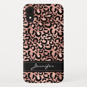 Capa Para iPhone Da Case-Mate Padrão rosa Gold Foil Cheetah - Nome Personalizado