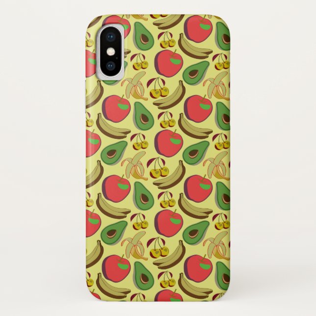 Capa Para iPhone, Case-Mate Padrão sem costura de fruta tropical colorida (Verso)
