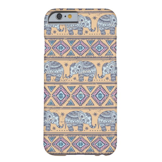 Capa Para iPhone, Case-Mate Padrão Tribal de Elefante Azul (Verso)