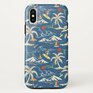 Capa Para iPhone Da Case-Mate Padrão tropical do Surf retroativo