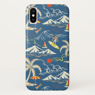 Capa Para iPhone Da Case-Mate Padrão tropical do Surf retroativo