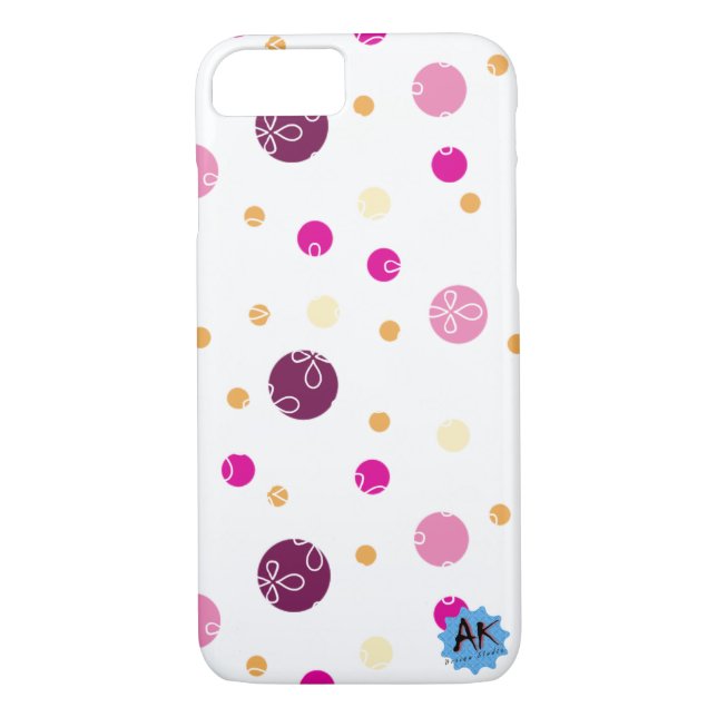 Capa Para iPhone, Case-Mate Padrão violeta Polkadot (Verso)