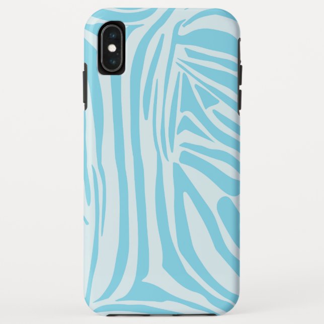 Capa Para iPhone, Case-Mate Padrão Zebra Azul (Verso)
