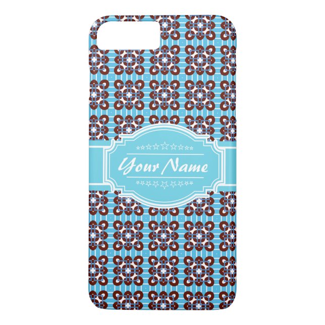 Capa Para iPhone, Case-Mate Padrões Aqua Turquoise Personalizados (Verso)