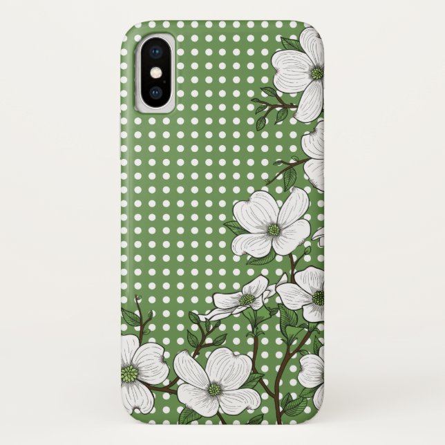 Capa Para iPhone, Case-Mate Padrões de Bolinhas e lossóis de Dogwood Chic (Verso)