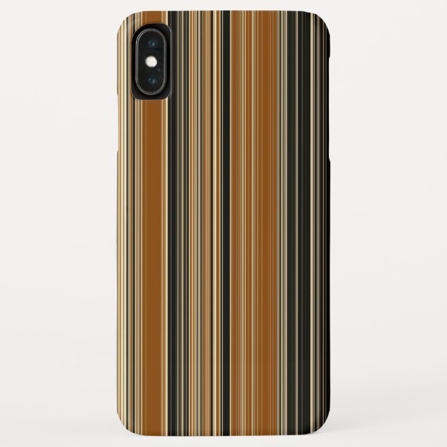 Capa Para iPhone, Case-Mate Padrões de sela castanho e riscado preto (Verso)
