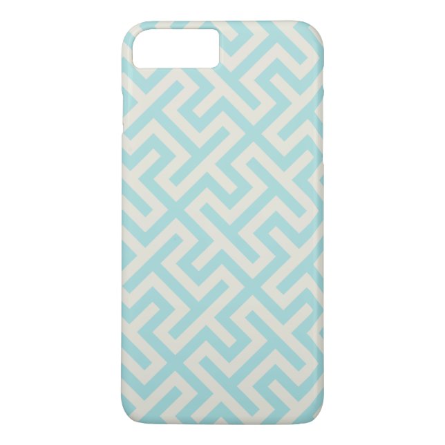 Capa Para iPhone, Case-Mate Padrões geométricos modernos de turquesa com chave (Verso)