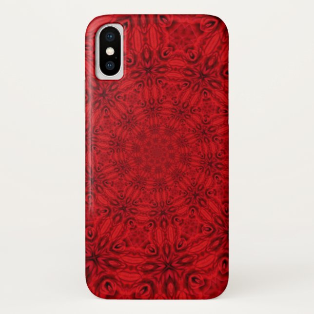 Capa Para iPhone, Case-Mate Padrões vermelhos giratórios surpreendentes (Verso)