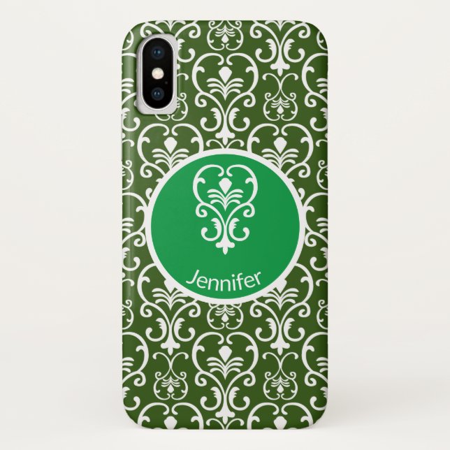 Capa Para iPhone, Case-Mate Padronização de Damasco do ornamentado (Verso)