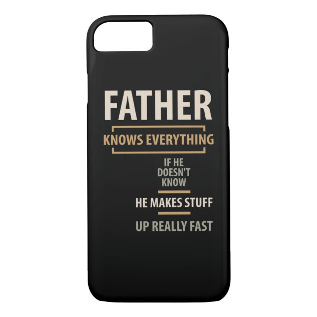 Capa Para iPhone, Case-Mate Pai sabe tudo - Padre e Avô Presentes (Verso)