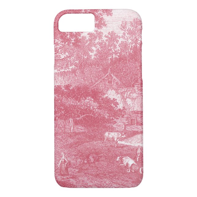 Capa Para iPhone, Case-Mate Paisagem de Francês Toile de Jouy Gasto Counry (Verso)