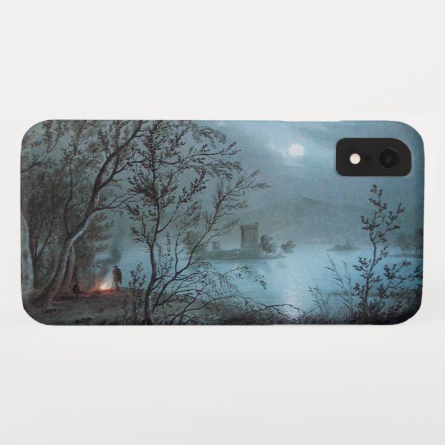 CAPA PARA iPhone, Case-Mate  PAISAGEM ROMÂNTICA NOTURNA EM AZUL (Verso (Horizontal))