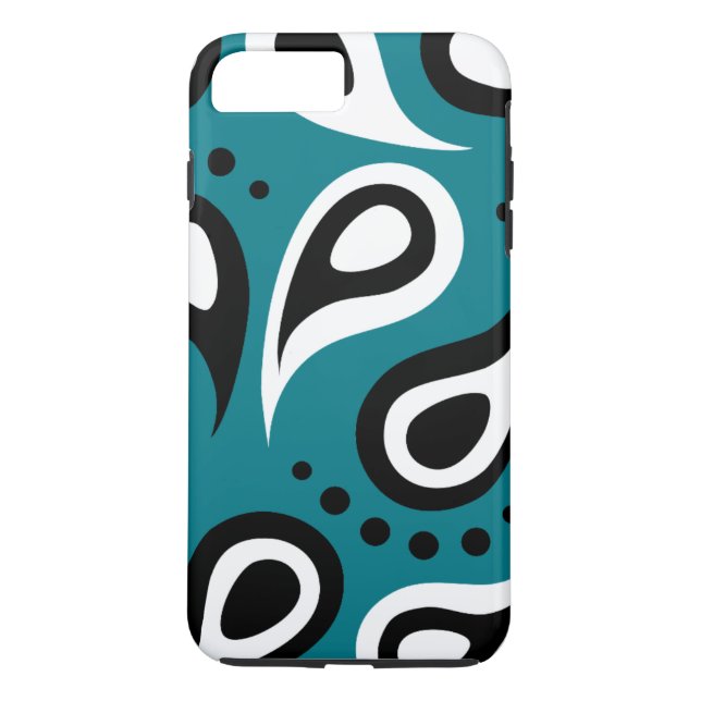 Capa Para iPhone, Case-Mate Paisley Preto e Branco Personalizado (Verso)