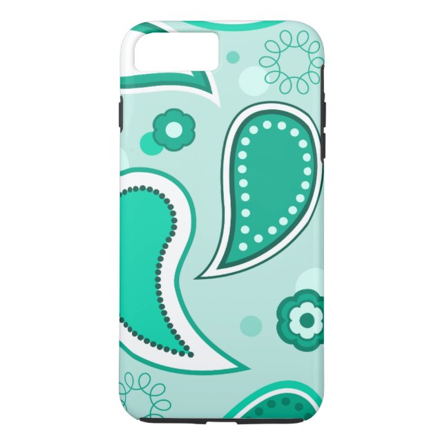 Capa Para iPhone, Case-Mate Paisley Preto e Verde Personalizado (Verso)