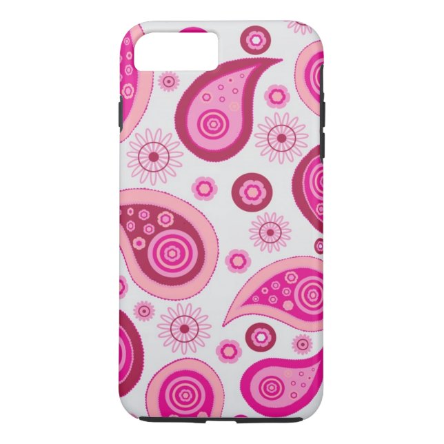 Capa Para iPhone, Case-Mate Paisley Rosa Personalizado e Branca (Verso)