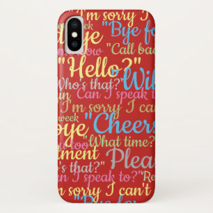 Capa Para iPhone Da Case-Mate Palavras Mumbidas em Cor Mostrando Conversações