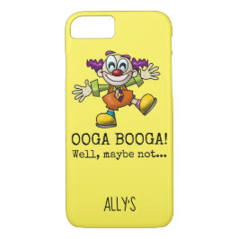 Capa iPhone 8/ 7 Palhaço de desenho em branco procurando por um nom