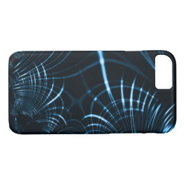 Capa iPhone 8/ 7 Palhetas vivas curvas ou espinhos de azul real