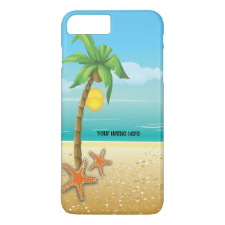 Capa iPhone 8 Plus/7 Plus Palmeira e paisagem tropical de estrelas
