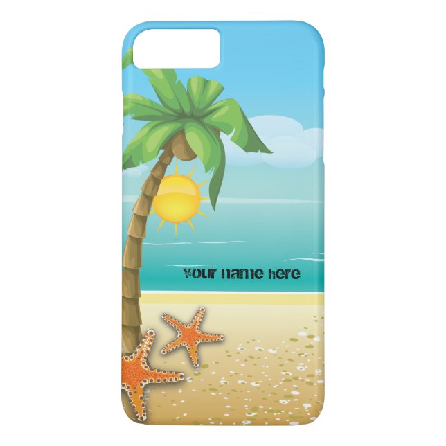 Capa Para iPhone, Case-Mate Palmeira e paisagem tropical de estrelas (Verso)