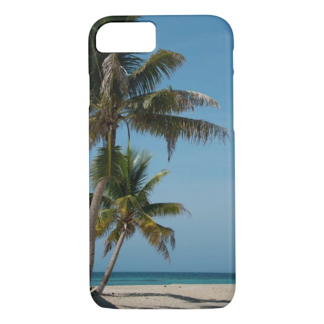 Capa Para iPhone, Case-Mate Palmeira e praia de areia branca (Verso)
