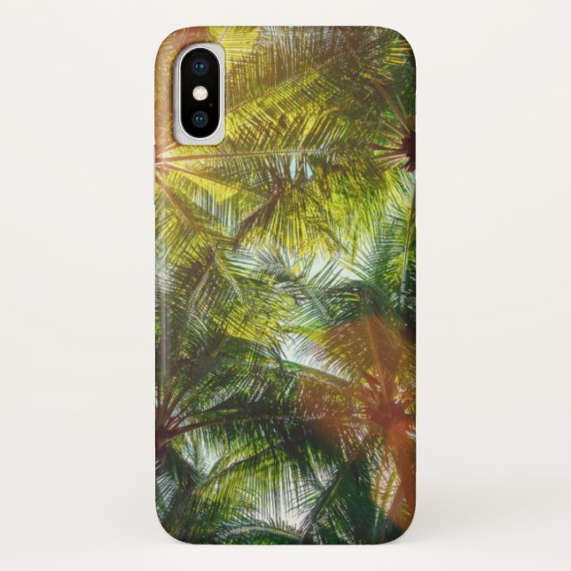 Capa Para iPhone, Case-Mate Palmeiras do coco na praia (Verso)